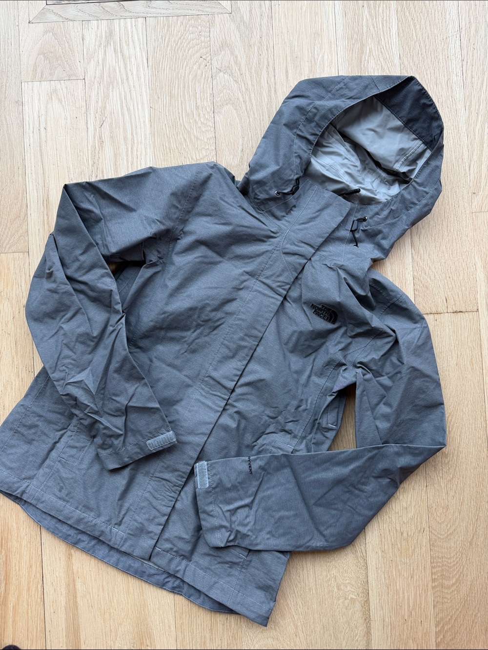 The North Face Womens Hooded Raincoat in Gray